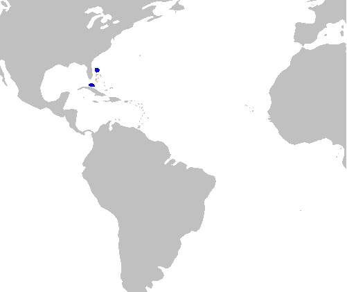 Bahamas Sawshark Habitat Map