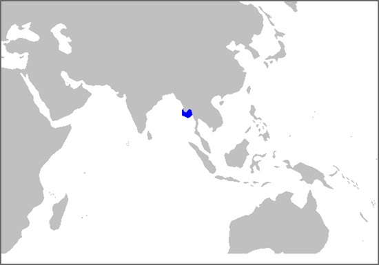 Burmese Bamboo Shark Habitat Map