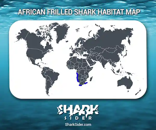 African Frilled Shark Habitat Map