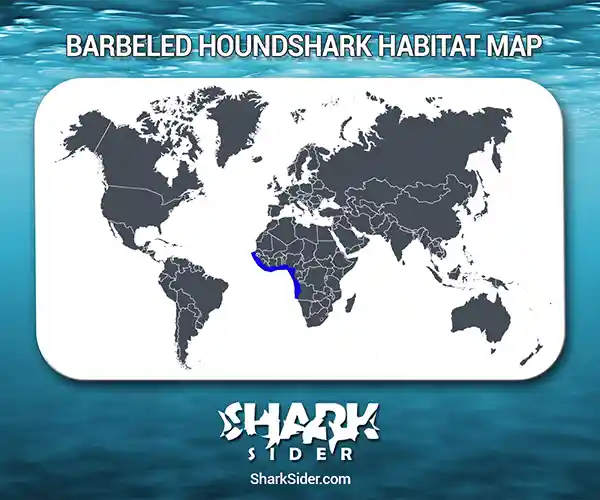 Barbeled Houndshark Habitat Map