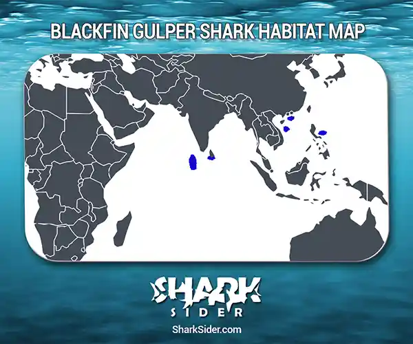 Blackfin gulper shark Habitat Map