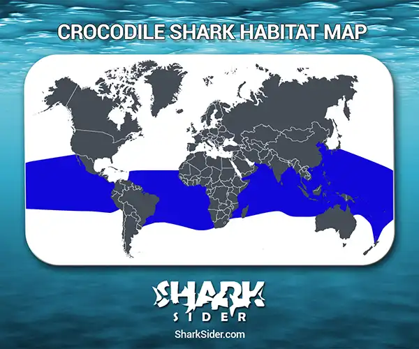 Crocodile Shark Habitat Map