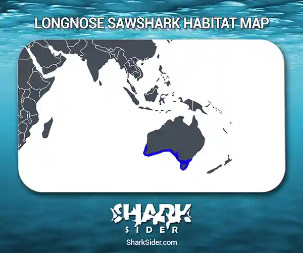 Longnose Sawshark Habitat Map