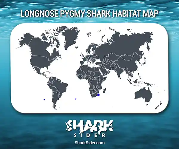Longnose pygmy shark Habitat Map