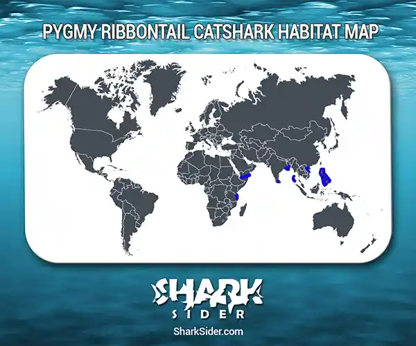 Pygmy Ribbontail Catshark Habitat Map