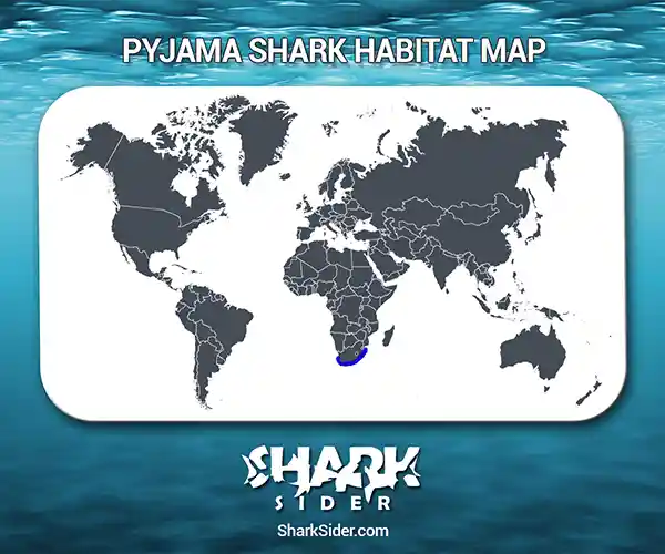 Pyjama Shark Habitat Map
